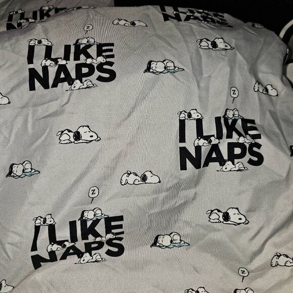 Berkshire Blanket & Home Peanuts Snoopy I Like Naps Twin Sheet Set - Picture 2 of 4